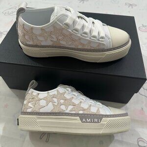 Amiri Silver Star Print Low-Top Sneakers